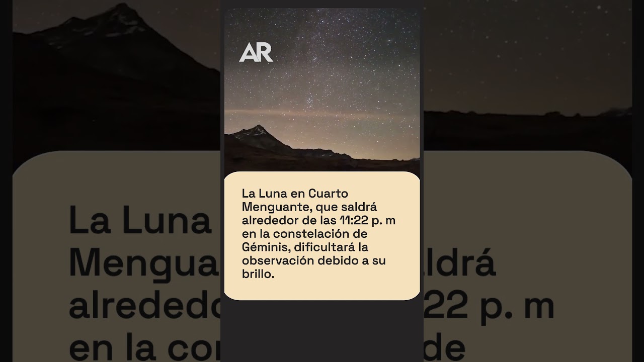 La lluvia de meteoros Ori&oacute;nidas iluminar&aacute; el cielo este martes