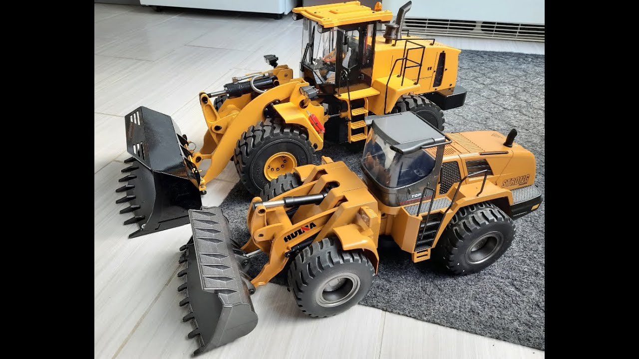 RC & COFFEE Youtube - HUINA 583 LOADER vs ALIEXPRESS LOADER (Komatsu WA470) - 17.6lb vs 45.6lb