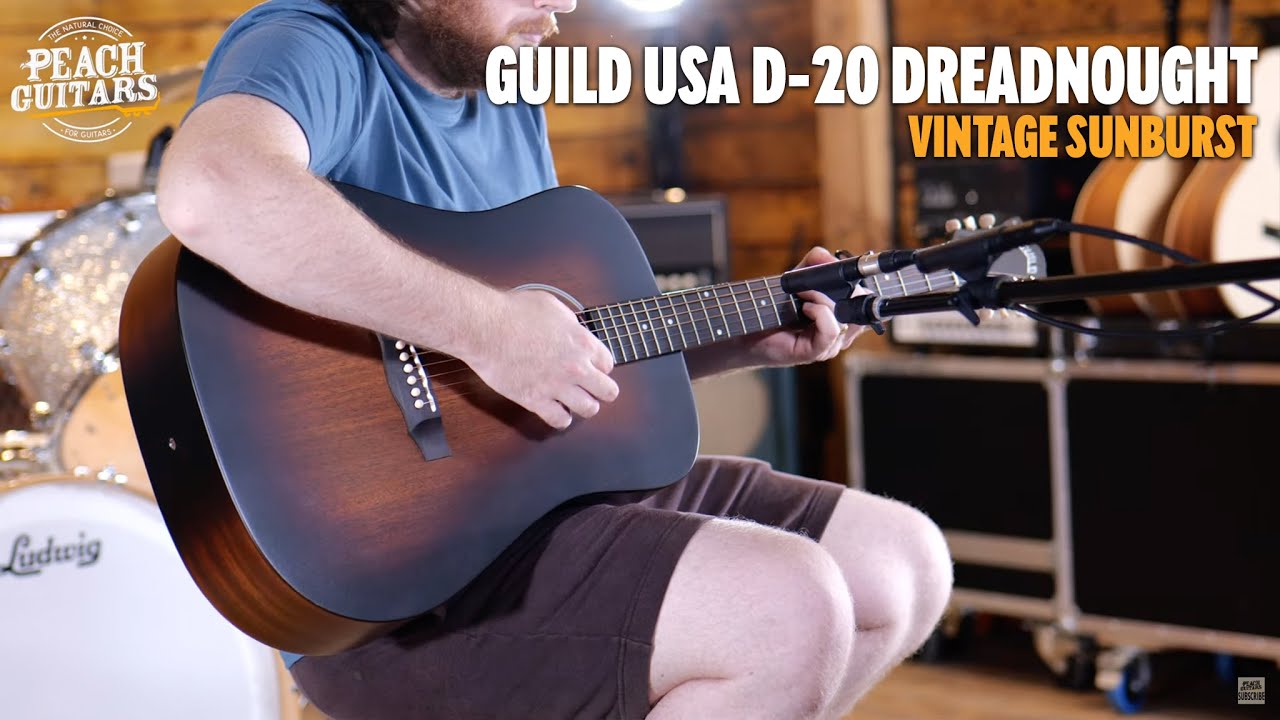 No Talking...Just Tones | Guild USA D-20 Dreadnought | Vintage Sunburst