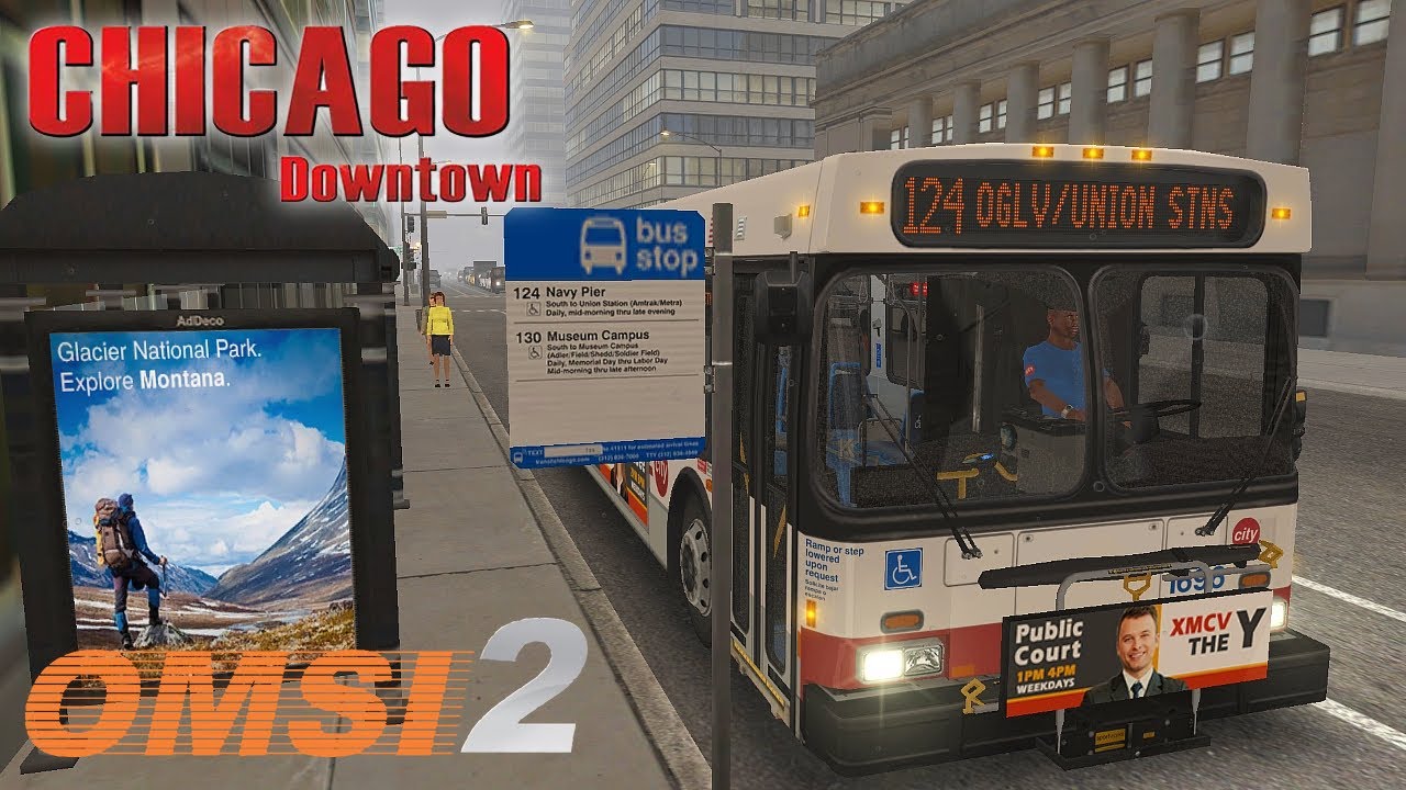 OMSI 2 | Chicago Downtown Add-On DLC | Line 124: Navy Pier to Ogilvie/Union Stations Via Madison
