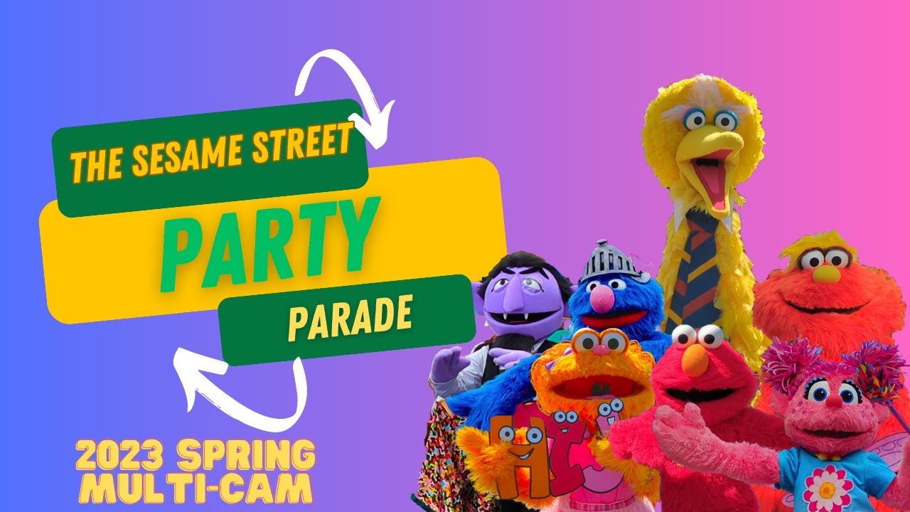 Парад вечеринок на улице Сезам [4K] Весна 2023 Многоракурсный в Sesame Place Philadelphia
