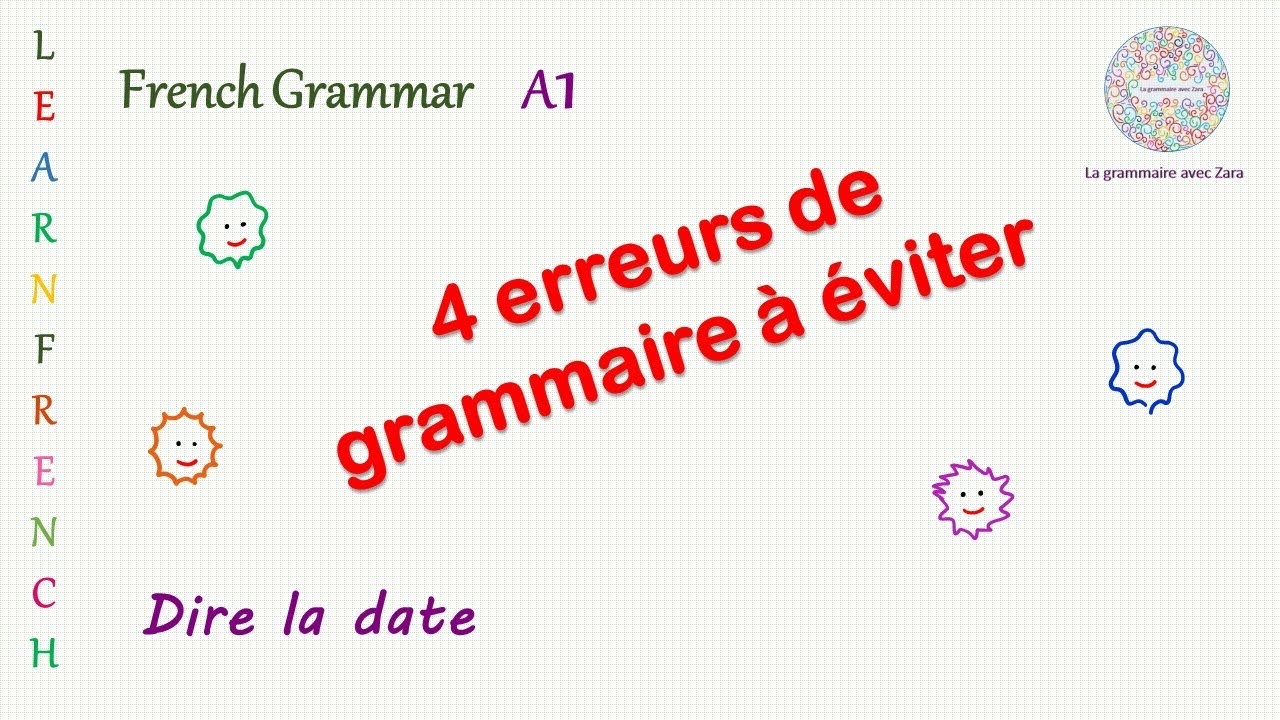 French common mistakes - A1 - grammar