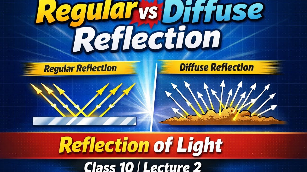 Regular vs Diffuse Reflection | Reflection of Light Class 10 | Lecture 2