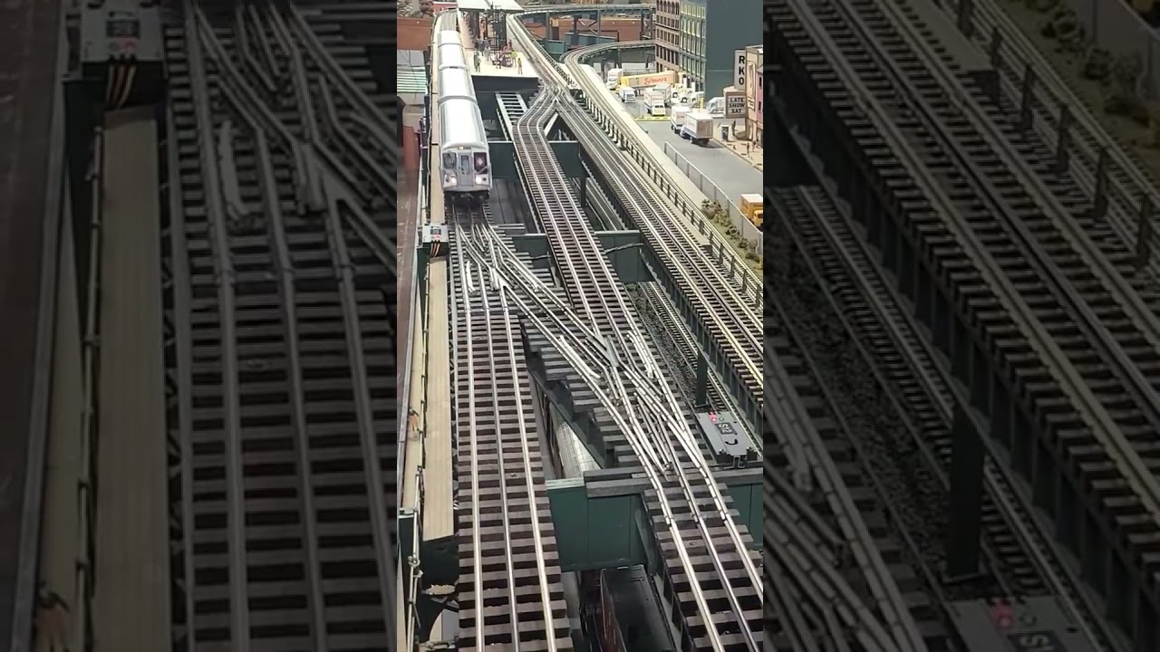 Custom Blue Door R40 goes Local to Express and back to Local #mthtrains #mta #nyctransit #subway