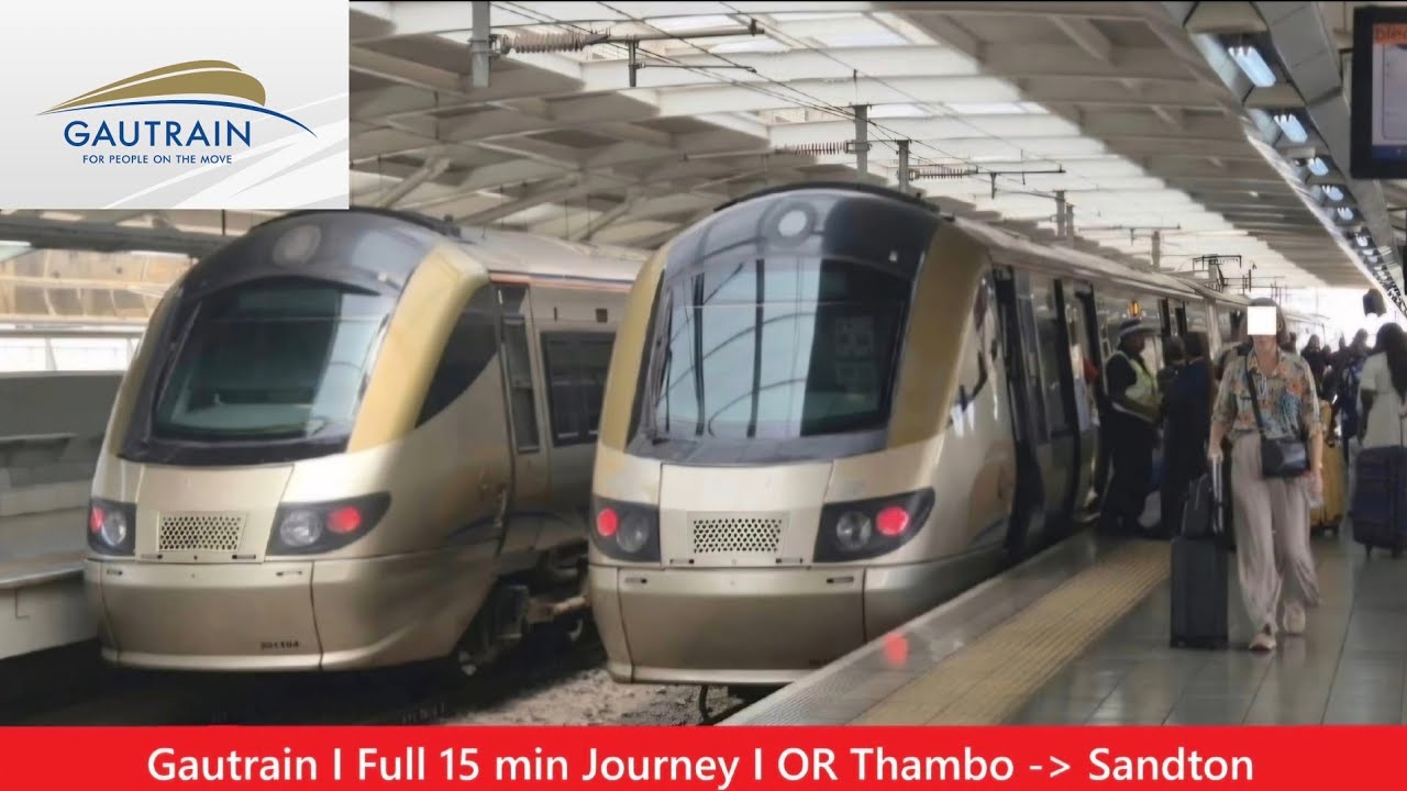 Full journey from OR Thambo INT Airport to Sandton on the Gautrain 