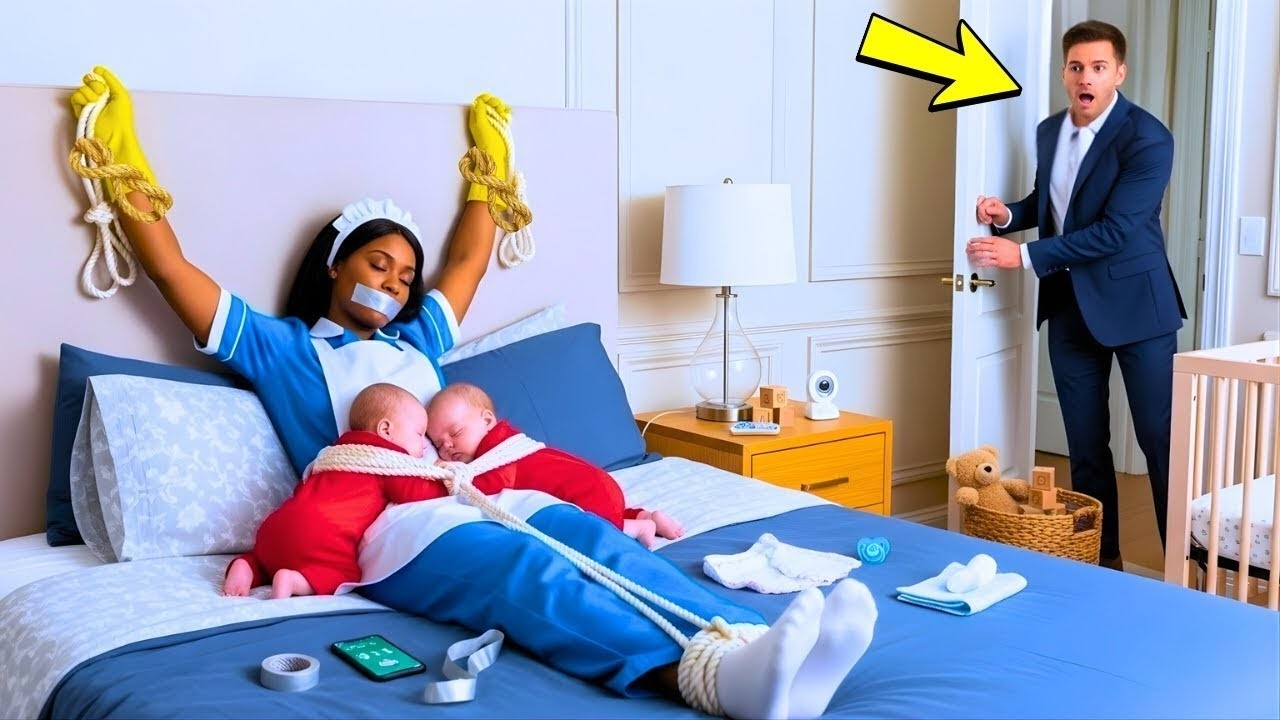 BILLIONAIRE CAME HOME TO A SILENT HOUSE — AND FROZE WHEN HE OPENED THE DOOR TO HIS MAID AND T