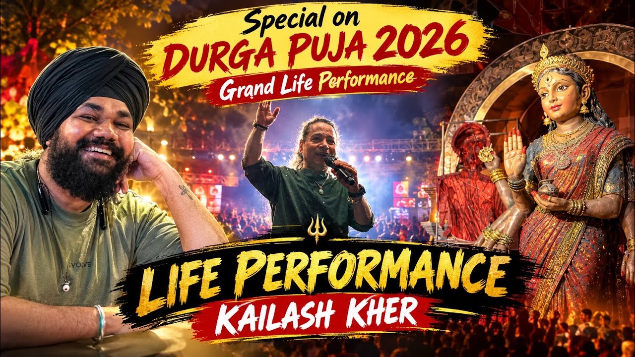 Kolkata Durga Puja 2026 🔥 Kailash Kher LIVE Performance | Grand Celebration 🎤