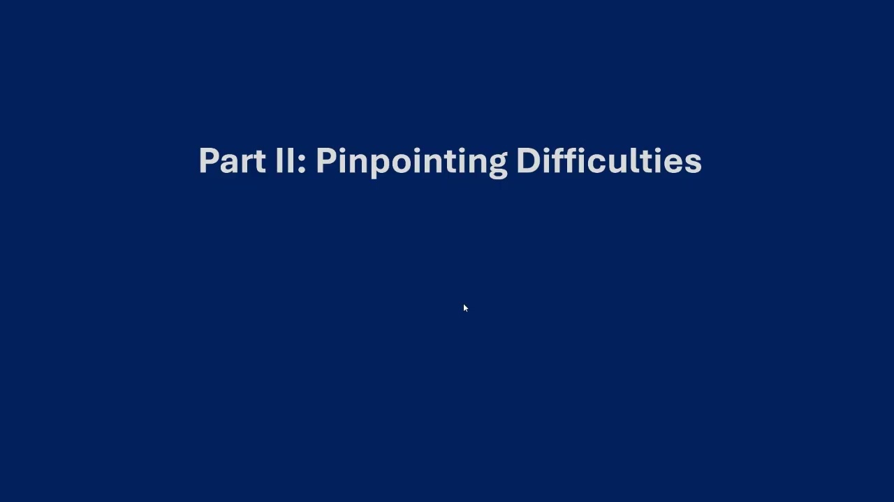 SPED 646  Using Multiple Sources to Pinpoint Difficulties Video