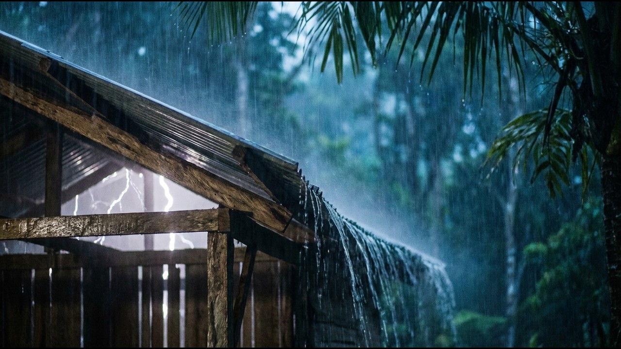 Rain Sounds For Sleeping - 99% Instantly Fall Asleep With Rain And Thunder Sound At Night