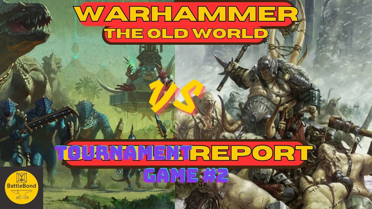 Lizardmen vs Ogre Kingdoms Warhammer the Old World Tournament Battle Report