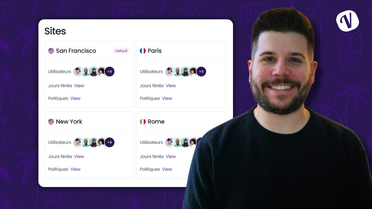 Comment gérer vos sites dans Vacation Tracker
