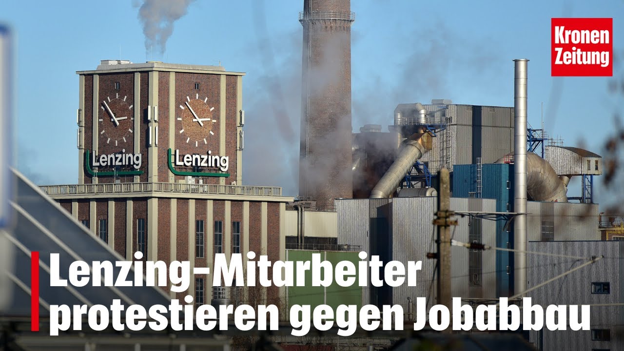 Lenzing-Mitarbeiter protestieren gegen Jobabbau | krone.tv NEWS