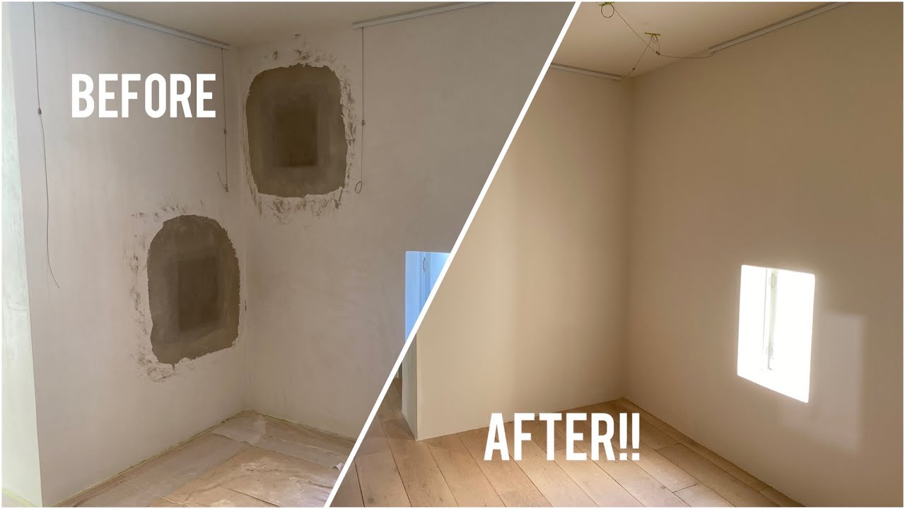 plastering (white set) old walls!!
