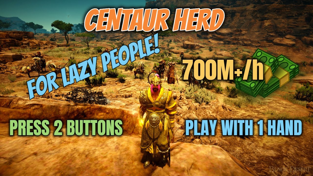 700m+ silver per hour || Play with 1 hand, 2 buttons || Easy money grind ||  Centaur Herd, succ Musa