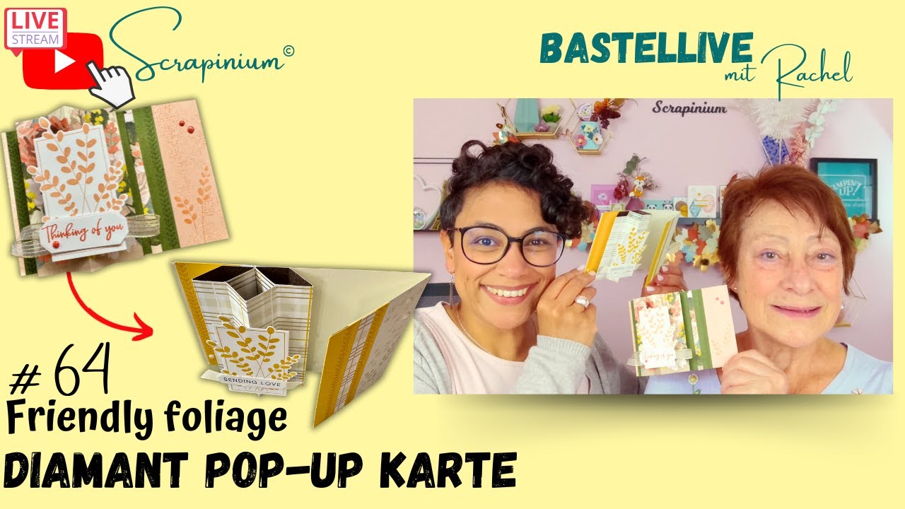 Diamant-Pop-up Karte -  Friendly foliage Stampin’ Up!