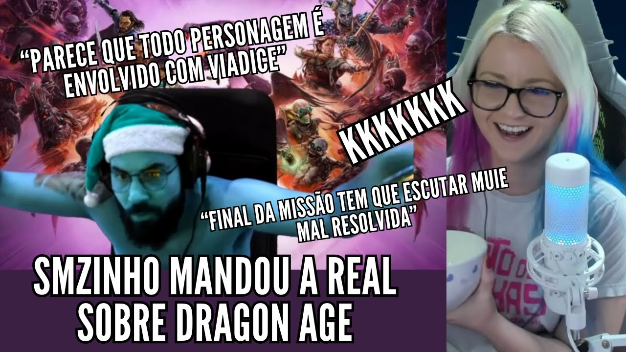 IMUNDO AZUL DETONANDO DRAGON AGE E SENDO LÚCIDO - REACT DO SMZINHO