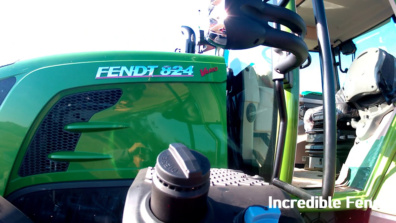 2018 Fendt 824 Vario Power 6.1 Litre 6-Cyl Diesel Tractor (220 / 237 / 248 HP) with Alpego Tiller