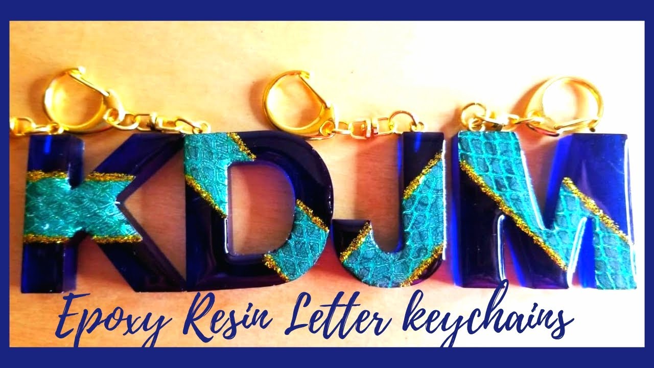 How To - DIY Epoxy Resin Letter Keychains #3 | Washi Tape Ideas