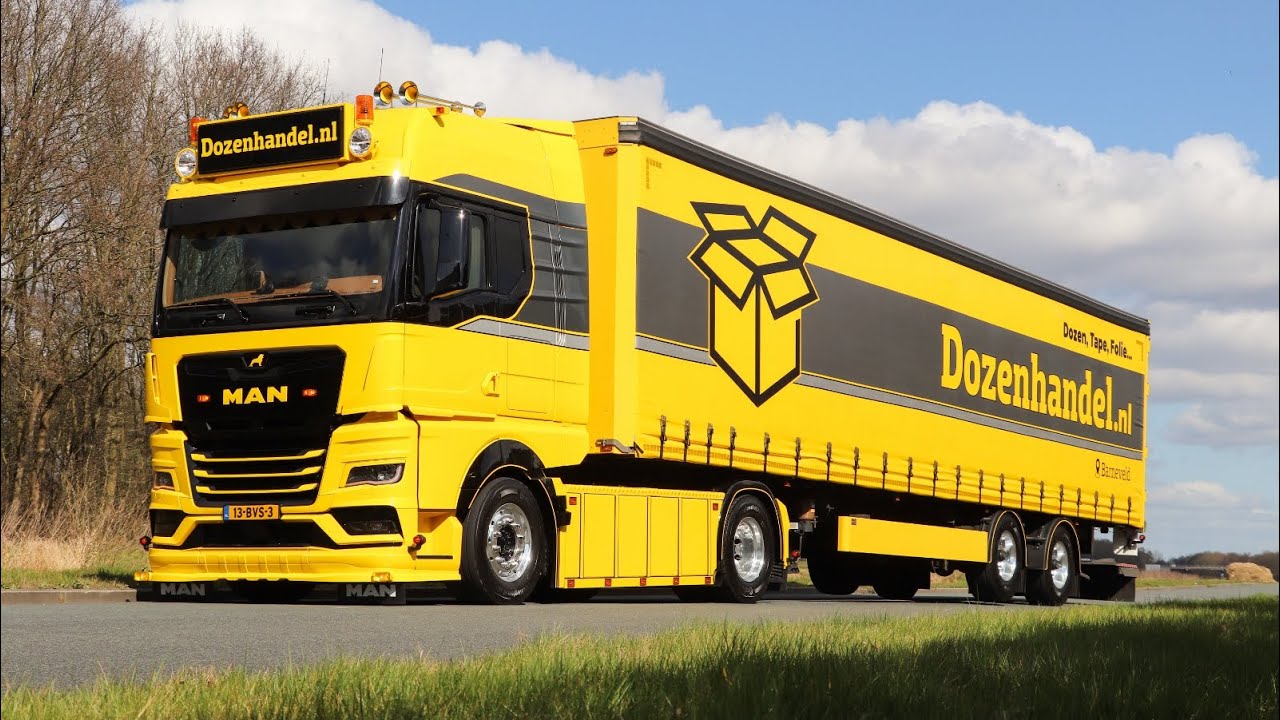 FIRST MAN TGX 480 EURO-6 WITH OPEN PIPE SOUNDS // DOZENHANDEL [ONBOARD]