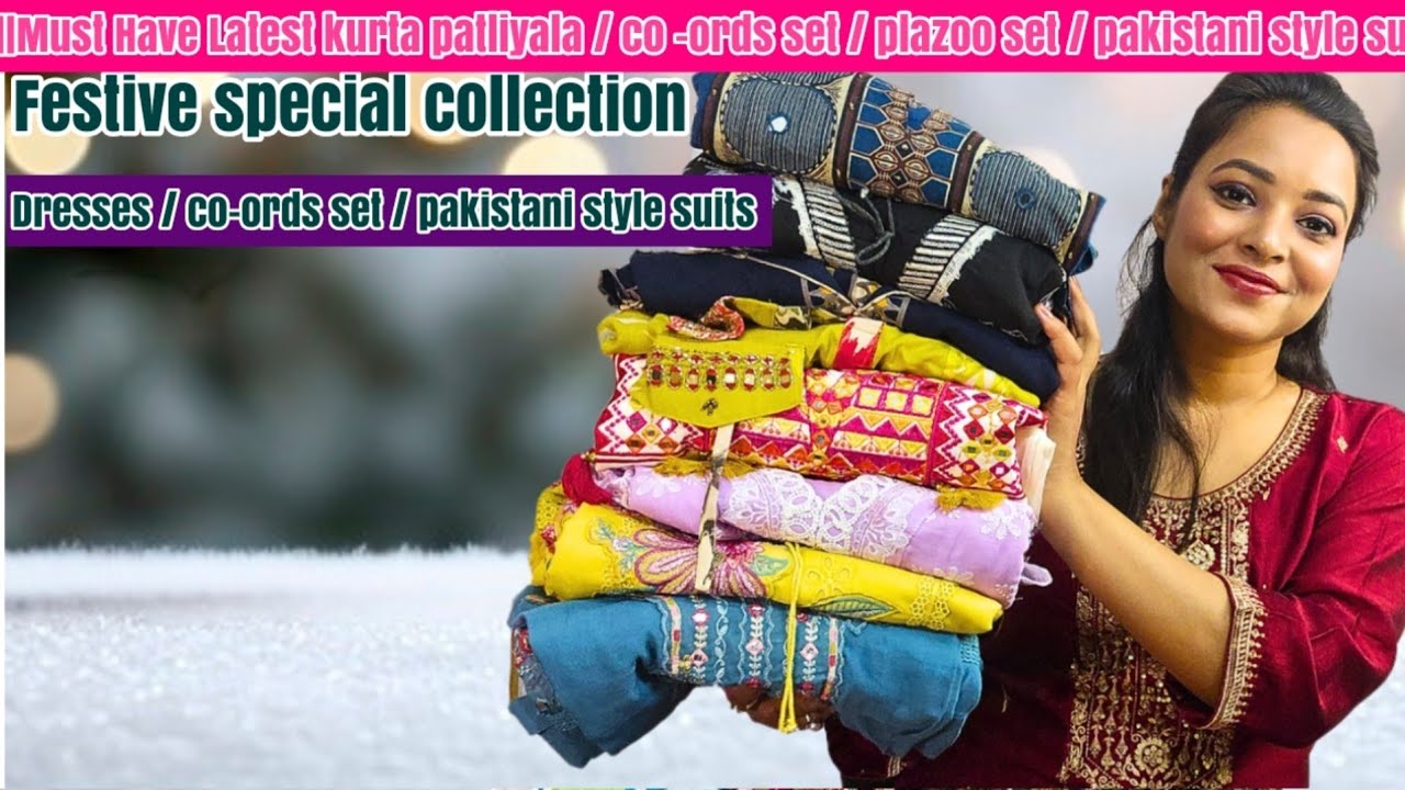 Designer partywear wedding kurta Dupatta set/ plazoo set/pakistani suits co -ords ||Amazon Dresses| 