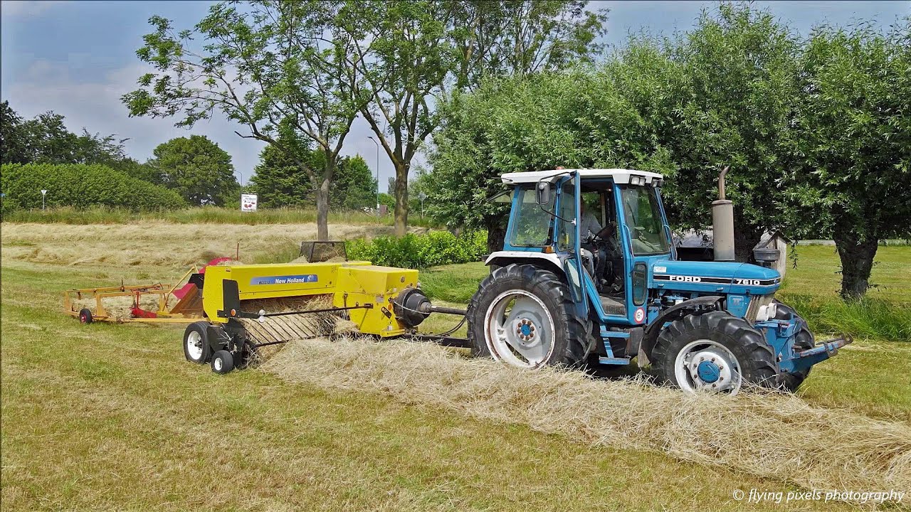 Hooi persen | Pressing hay | Heu pressen | Ford TM 7610 | New Holland BC 5070 | Grasseizoen 2021