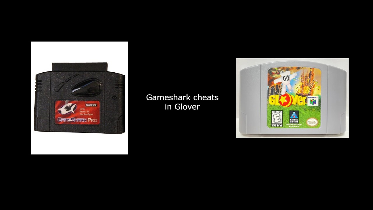 Gameshark cheats in glover (the game broke lol)