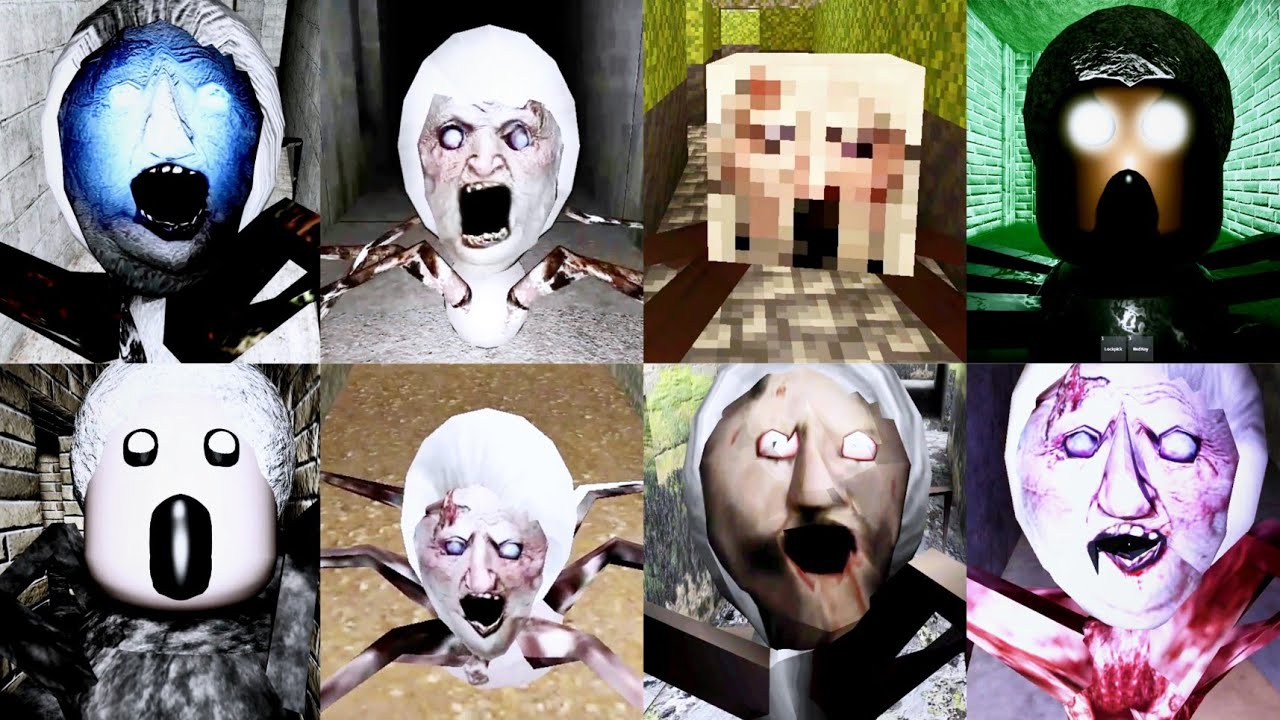 Spider Mom All New Forms In Granny Update 1.8.4 And Dvloper Games | Spider Angeline All Forms