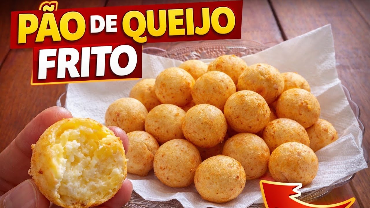 🔥 PÃO DE QUEIJO FRITO: CROCANTE POR FORA E MACIO POR DENTRO! RECEITA SIMPLES E FÁCIL 