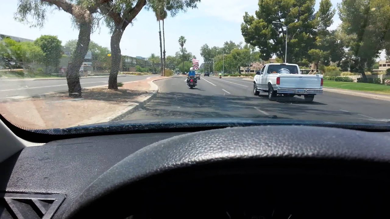 Phoenix driving down East Camelback