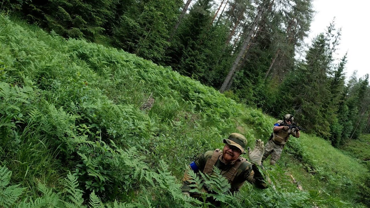Pinned Down By Enemies - Attack & Defend - Woodland Airsoft Battle 