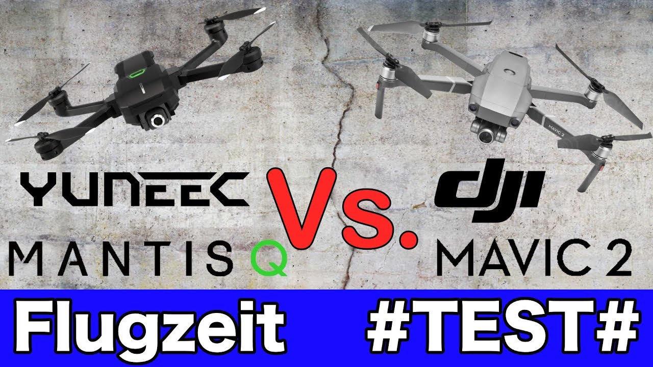 Yuneec Mantis Q Vs  DJI Mavic 2 Zoom welche Drohne bleibt länger in der Luft?