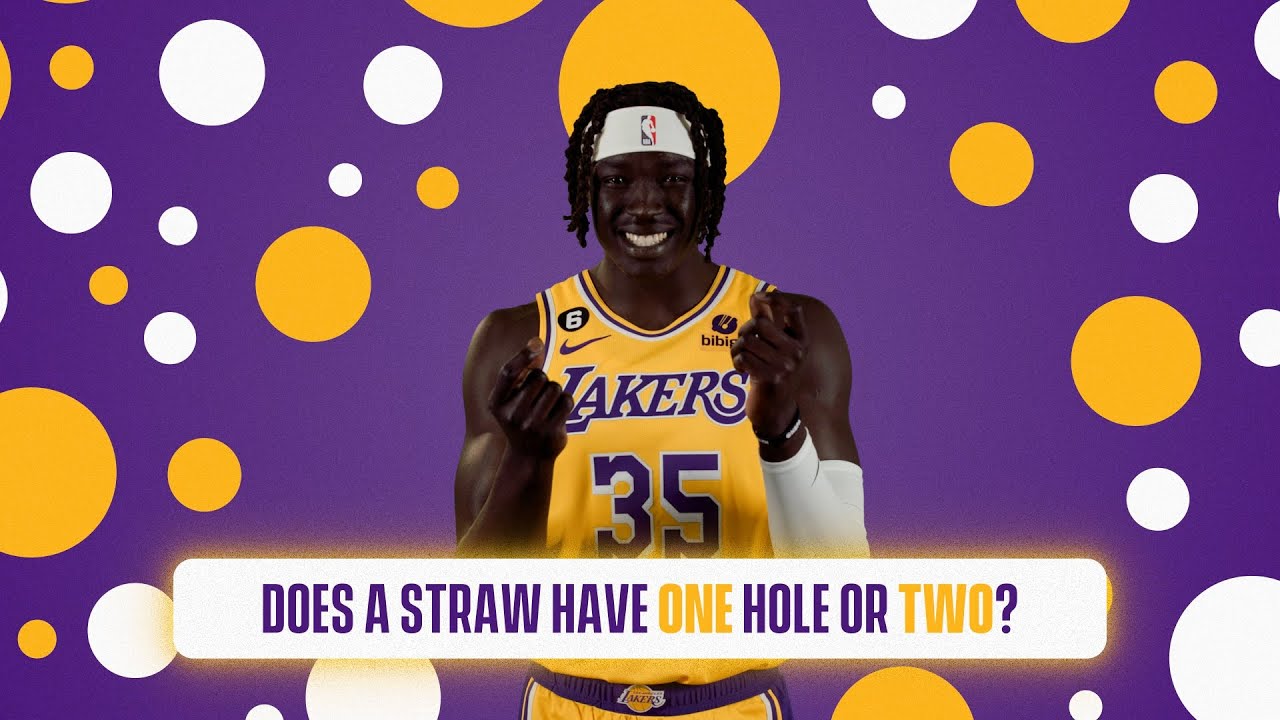 Lakers Players Debate - Does a straw have one hole...or two?