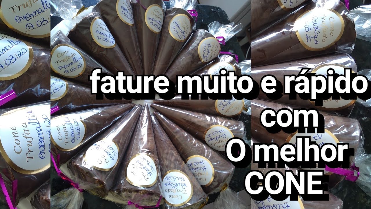 Cone trufado ( o melhor recheio de ovomaltine )