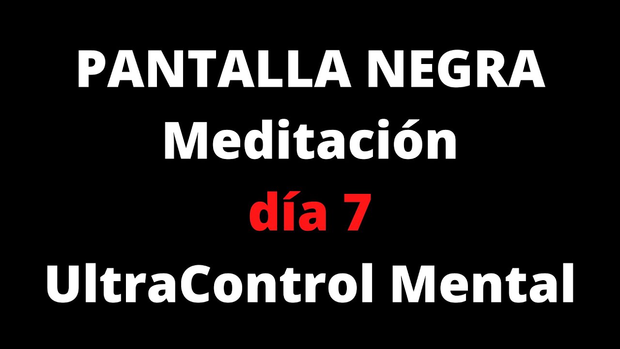 🖥️ T&eacute;cnica del ESPEJO Pantalla Negra MEDITACI&Oacute;N guiada 🤌🏻 M&eacute;todo Silva 💎