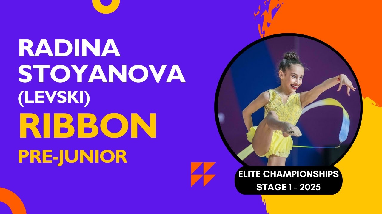 Radina Stoyanova (Levski) – Ribbon | Pre-junior, Bulgarian Elite Championships 2025 – Stage 1