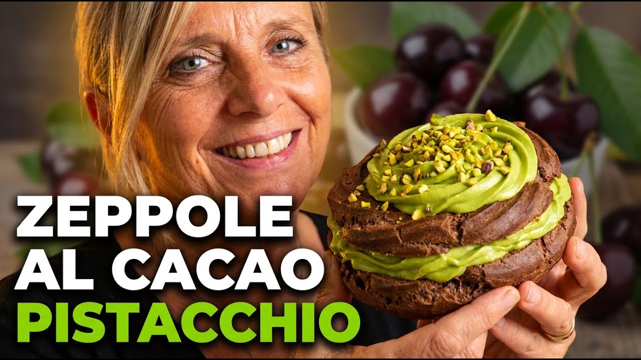 Zeppole al Cacao Fatte in Casa: La Ricetta Perfetta con doppia farcitura (Pistacchio e Amarena)