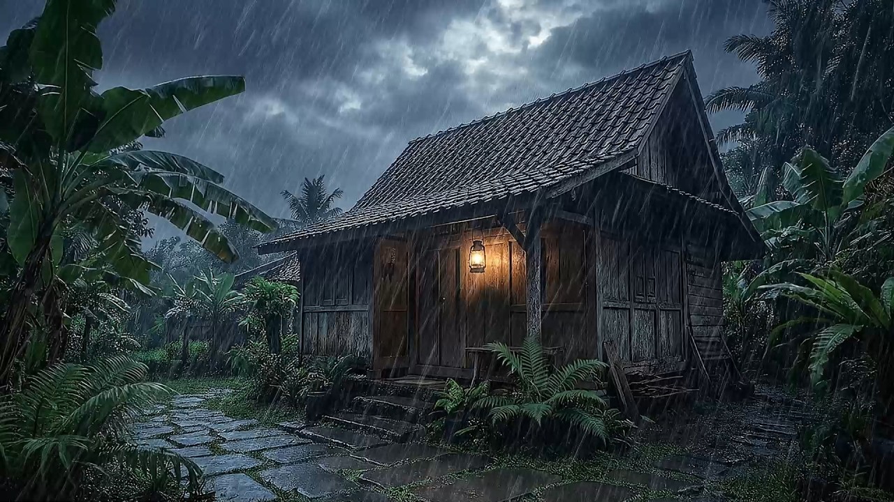 Natural Village Rain for Insomnia | Rest your Mind for Better Sleep