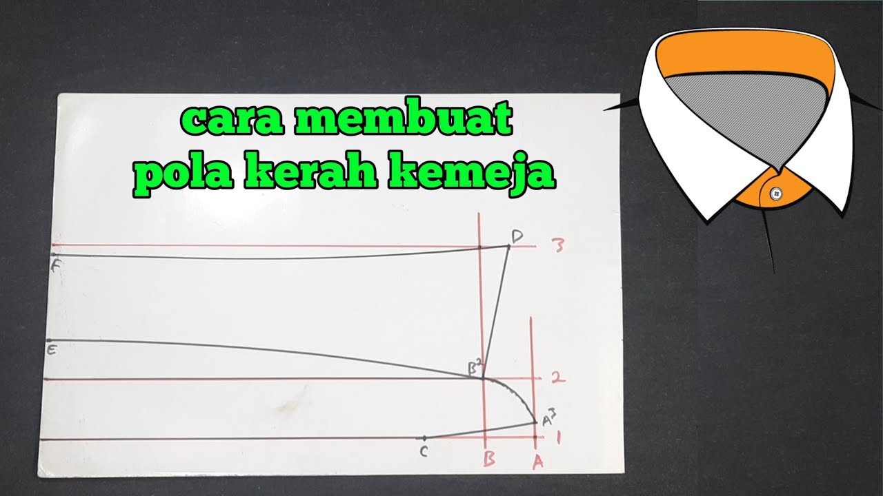 membuat pola kerah kemeja