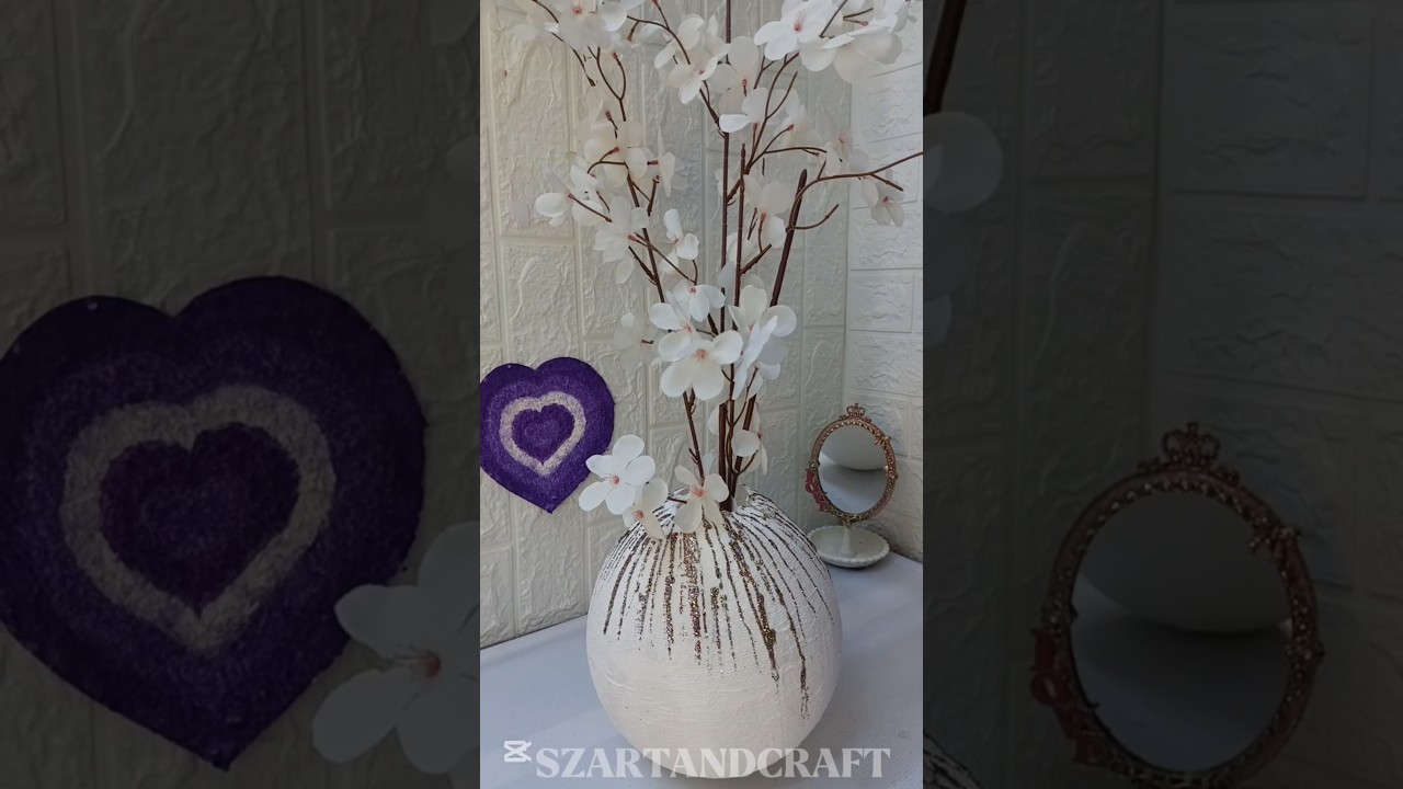 Diy balloon vase ✨#diy #handmade #homedecor #shorts