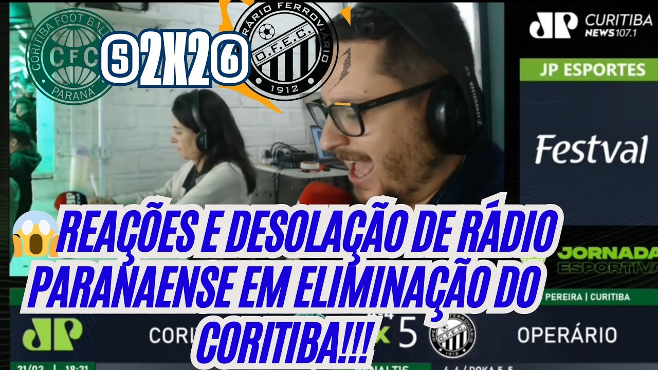Coritiba (5)2x2(6) Operário PR|Reações do Rádio|Coxa Eliminado 😱