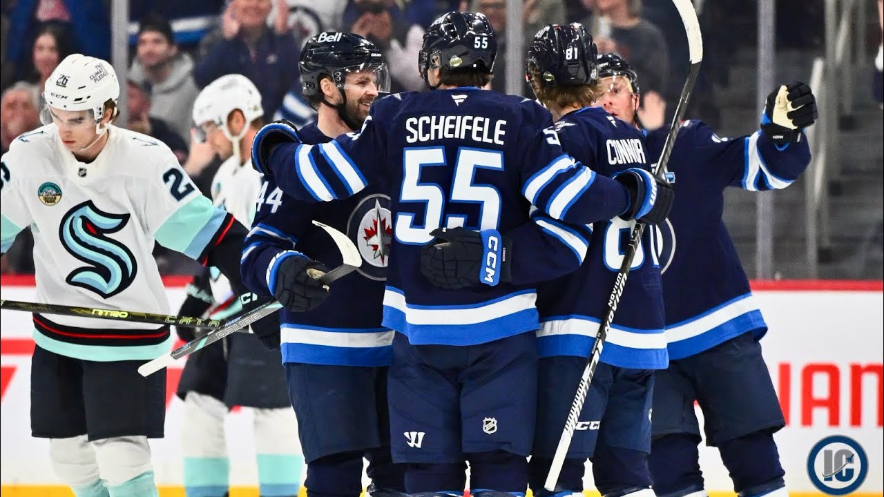 Winnipeg Jets roll past Seattle Kraken 6&ndash;2 in must-win game as Mark Scheifele hits 900 points