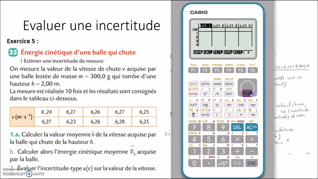 [TUTO] Calculer une incertitude avec une calculatrice CASIO ou TI en Physique-Chimie