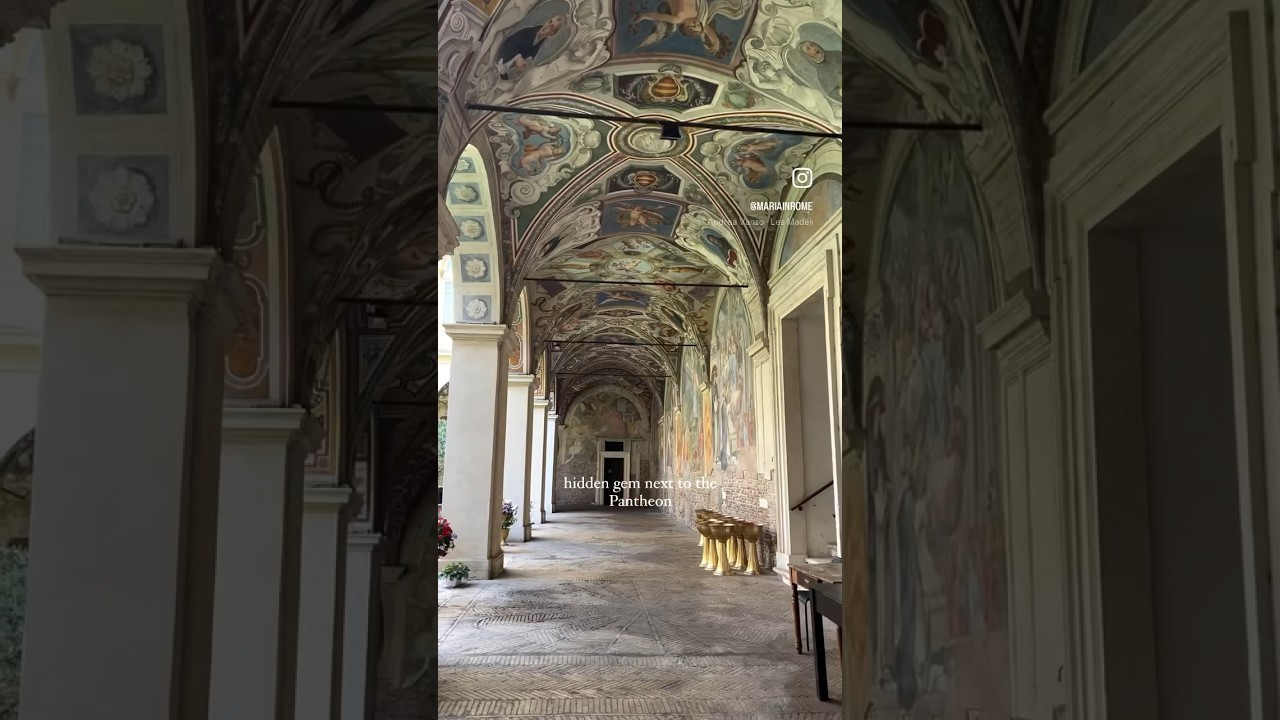 Save and visit!📌 Chiostro del Convento di Santa Maria sopra Minerva#pantheon #mariaplaces