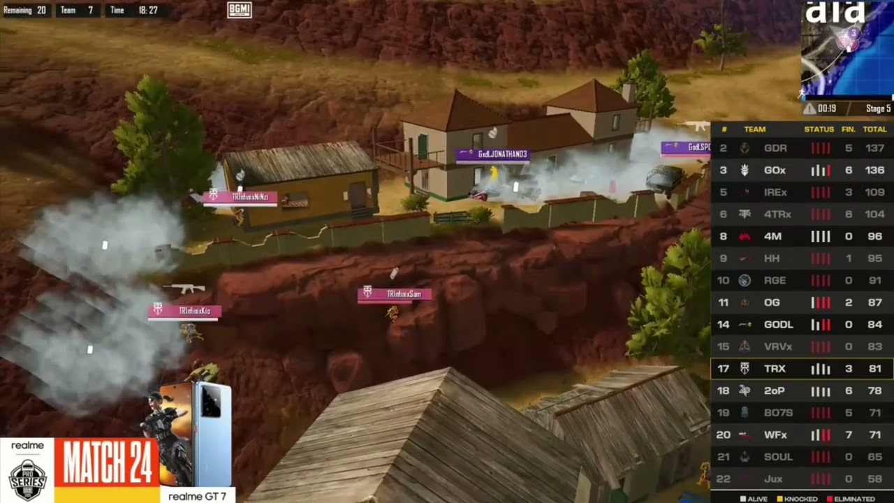 GodLike vs True Rippers Esports 4v3 Fight @kraftonindiaesports