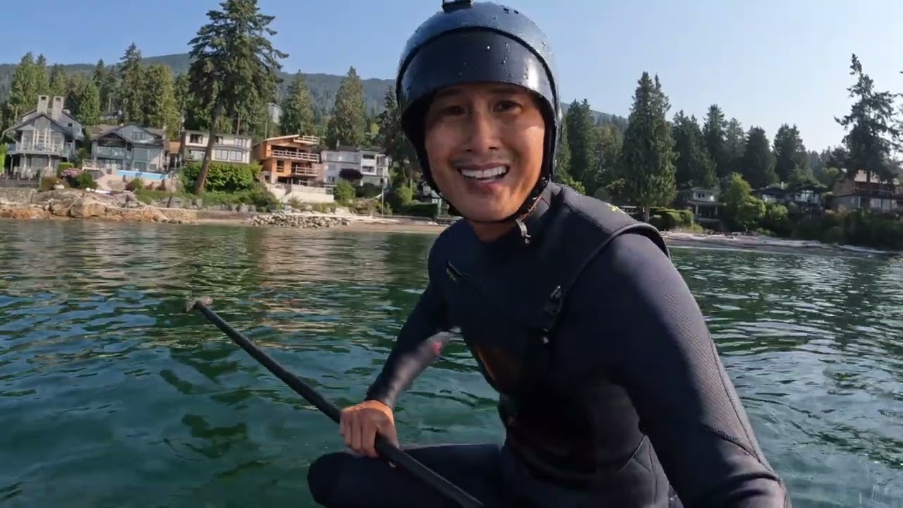 Learning how to flatwater SUP Pop Up:Day2