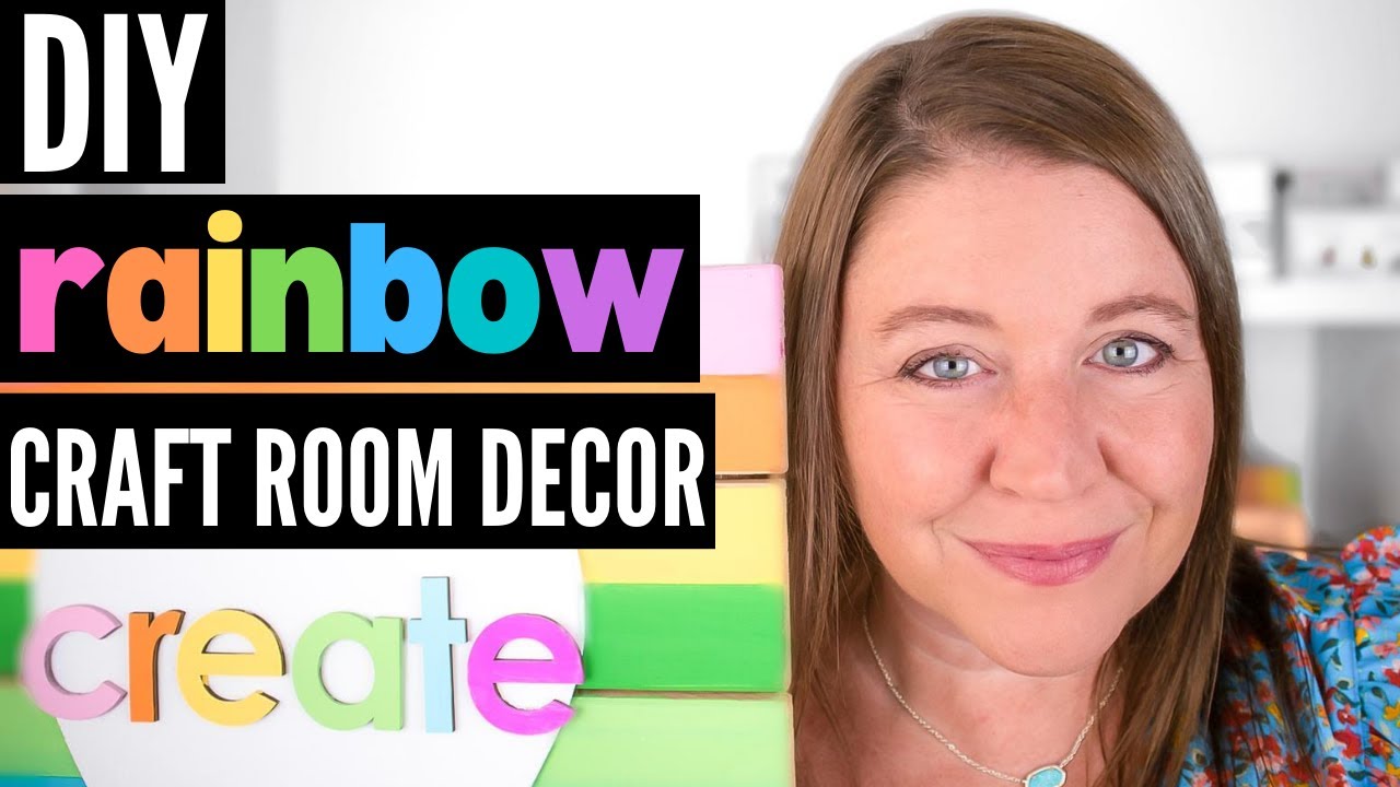 Quick, Cheap and Easy DIY Craft Room Rainbow Decor
