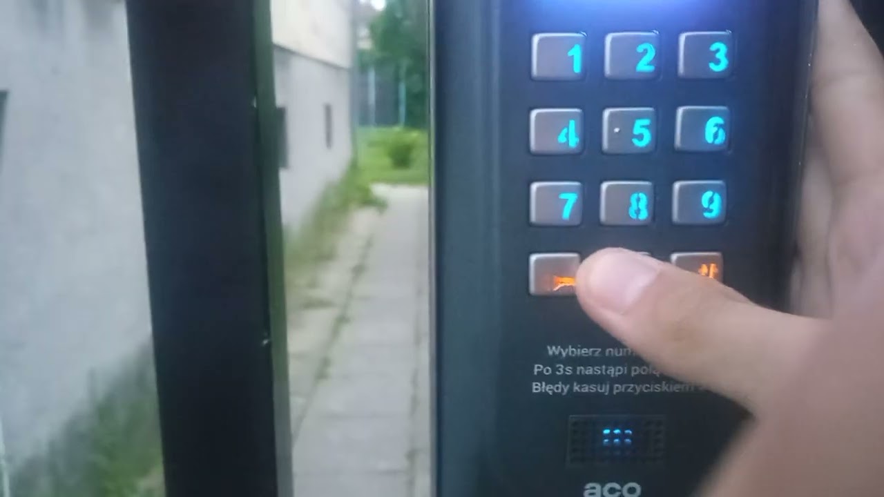 Aco CDNP6 otwarcie furtki za pomocą kodu instalatora