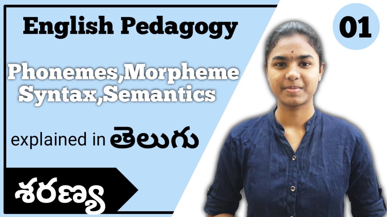 What is Phoneme,Morpheme,Syntax,Semantics | English Pedagogy | Ctet Telugu