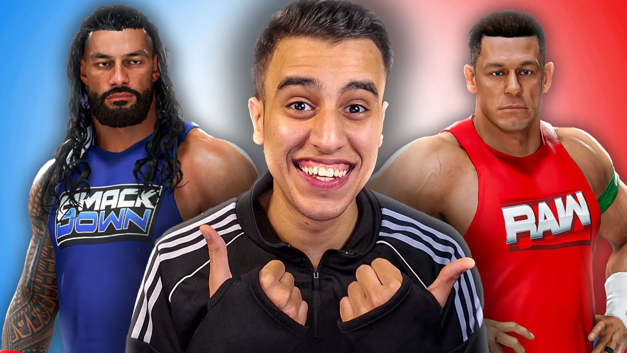فريق الرو ضد فريق سماك داون فى قفص الوار جيمز في لعبة WWE2K25 🔥🤯