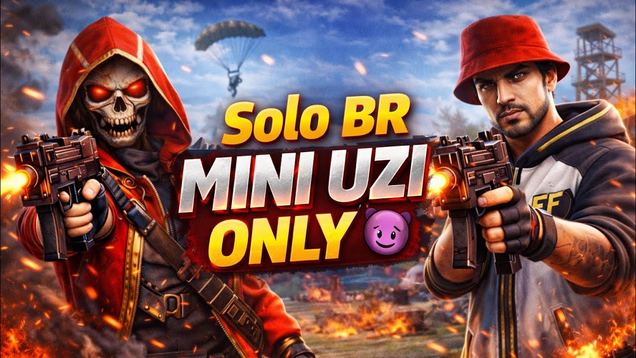 Only MINI UZI Challenge 😈 Solo BR | Free Fire